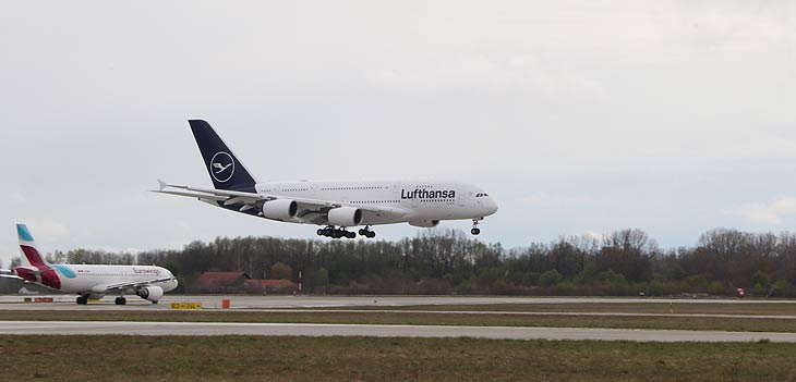 reaktiviert: der Lufthansa Airbus A380-841 D-AIMK ist zurück in München (©Foto: Marikka-Laila Maisel)